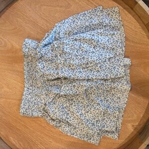 Sienna Sky Blue Floral Mini Skirt
